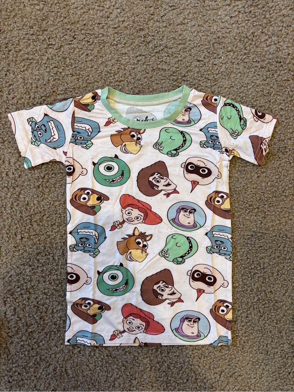 Made by Molly Kids Toy Character Short Sleeve Pajama set NWOT